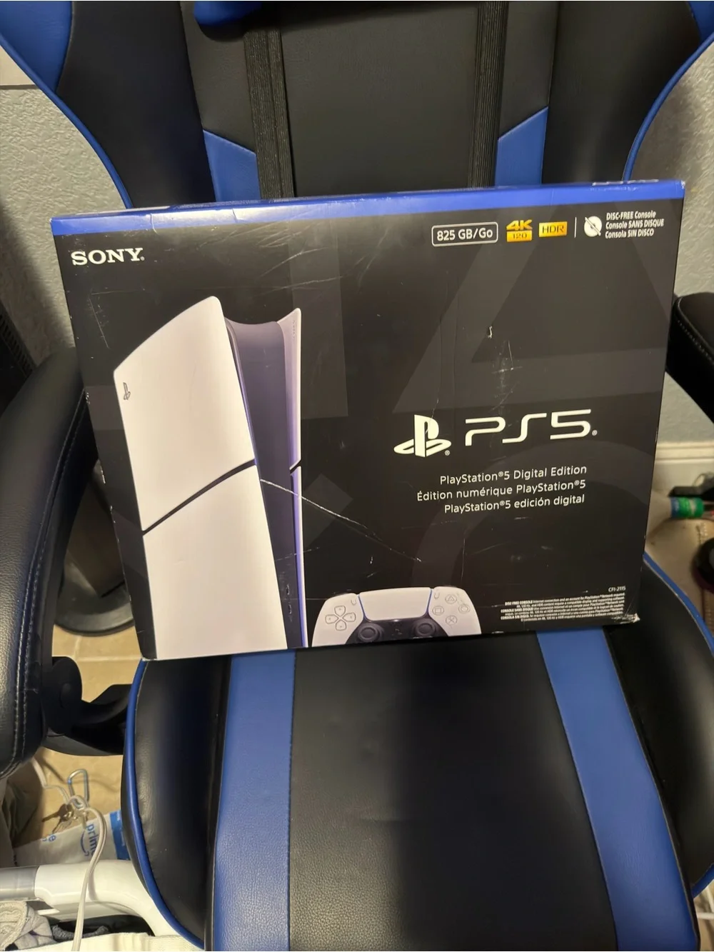 Sony PS5 Digital Edition Console - White and Black Accents